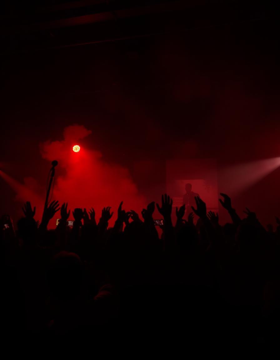 Karaoke crowd cheering
